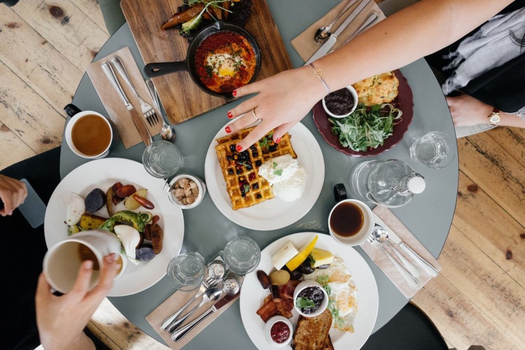 Attrezzatura per colazione bed and breakfast