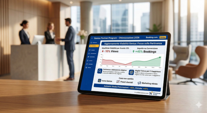 Booking.com e Genius 2026: Meno visualizzazioni, più prenotazioni? Ecco cosa cambia - Direzione Hotel