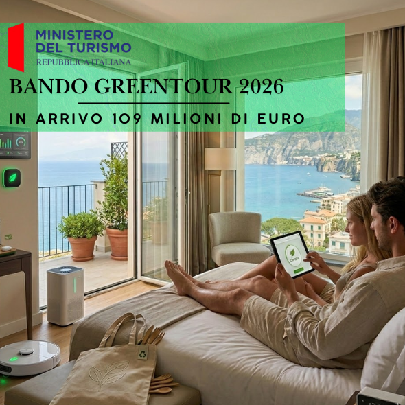 Bando GreenTour 2026: In arrivo 109 milioni per Hotel ed extralberghiero Direzione Hotel Bando GreenTour 2026: In arrivo 109 milioni per Hotel ed extralberghiero Direzione Hotel