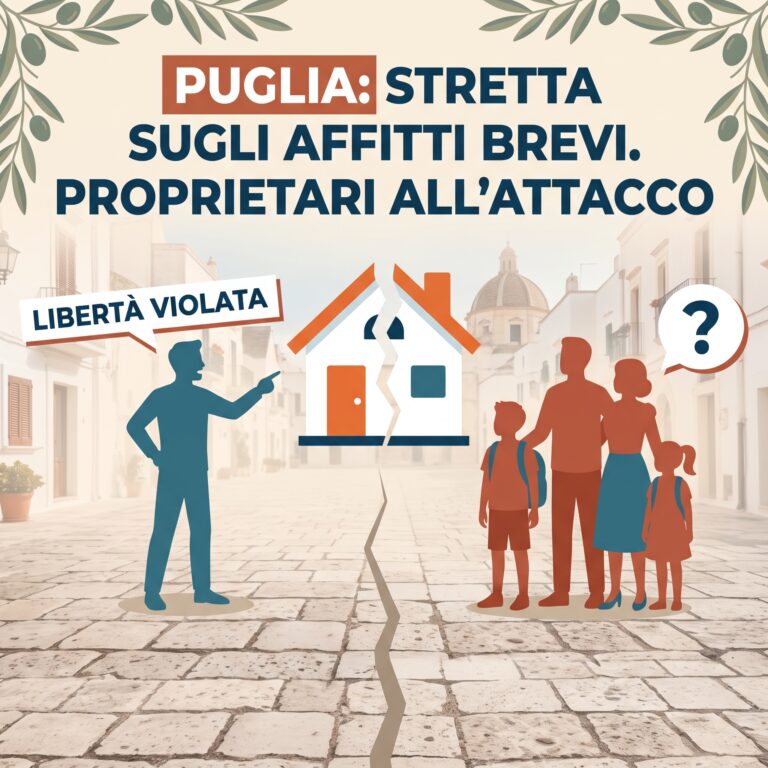 Proprietari all’attacco, in Puglia slitta la legge sugli affitti brevi: “Libertà violata” - Direzione Hotel