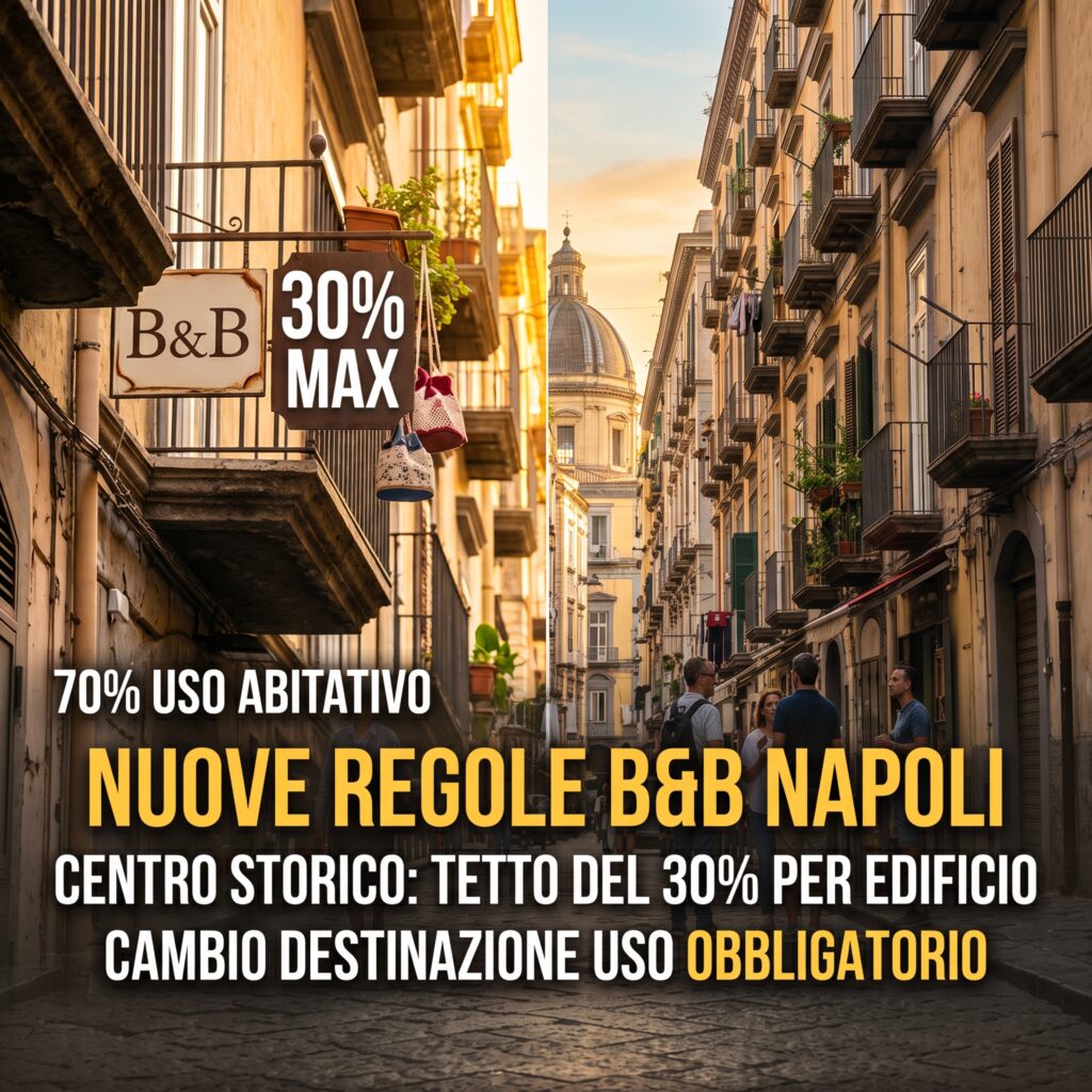Stretta sui B&B a Napoli: Tetto del 30% e cambio destinazione d'uso. Cosa cambia per le strutture ricettive? - Direzione Hotel