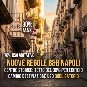 Stretta sui B&B a Napoli: Tetto del 30% e cambio destinazione d'uso. Cosa cambia per le strutture ricettive? - Direzione Hotel
