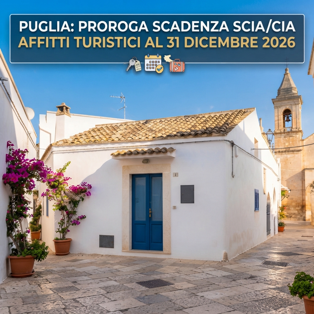 Proroga Affitti Brevi Puglia 2026: SCIA al SUAP entro il 31 Dicembre - Direzione Hotel