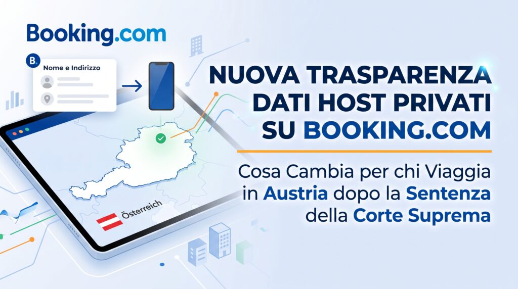 Booking.com e privacy: Dati degli Host privati visibili ai viaggiatori residenti in Austria - Direzione Hotel